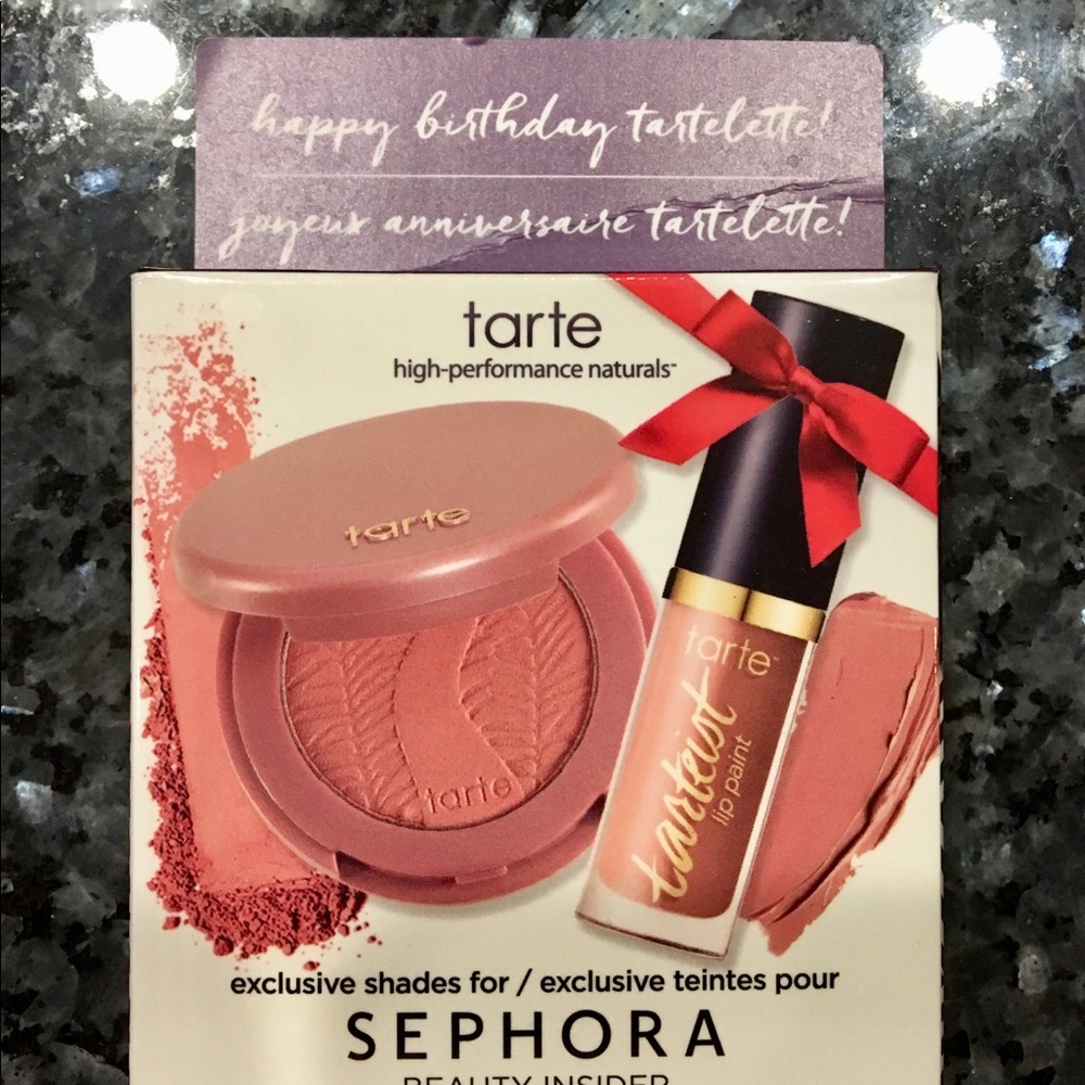 Sephora birthday makeup - Tarte lip tint & blush